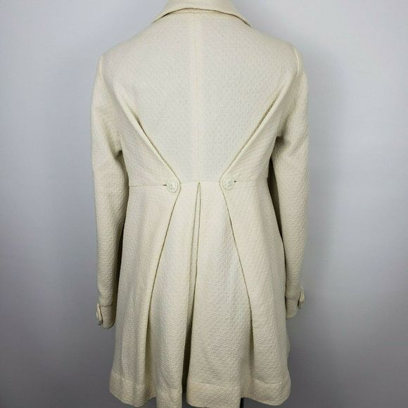 Antho Lux Med wool blend pea coat jacket ivory - Picture 6 of 8